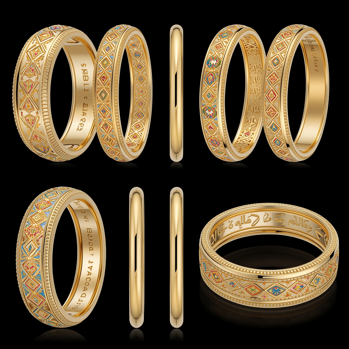 Lucid_Origin_A_collection_of_Emirati_gold_bangles_suitable_for_0 (3) النگو اماراتی - تصویر 1
